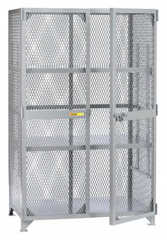LITTLE GIANT Bulk Storage Locker: 61 in x 33 in x 78 in, 2 Adj Shelves, Legs, Gray, Gray, Shelves (MPN SL2-A-3060). Key specifications — Brand: LITTLE GIANT; Body Panel Type: Ventilated; Base Type: Legs; Cabinet Color: Gray; Frame Assembled: Assembled.
