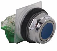 SCHNEIDER Flush Push Button Operator: Non-Illuminated, Flush Profile, Metallic, 30 mm, 1NO (MPN 9001KR1LH5). Key specifications — Brand: SCHNEIDER; Action: Momentary; Series: 9001K; Push Button Material Type: Metallic.