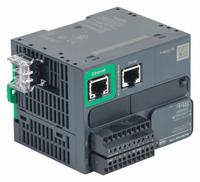 SCHNEIDER ELECTRIC PLC: (2) Analog/(8) Discrete, (8) Relay, 100 to 240V AC (MPN TM221ME16R). Key specifications — attr211240: SCHNEIDER; attr1072668: Clock Included; attr1075941: (2) Analog; attr1075943: (8) Relay.