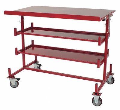 SOUTHWIRE Mobile Workstation with Pivot Top: Fixed Ht - Steel-Top Mobile Worktables