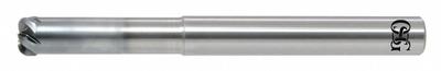 OSG Corner Radius End Mill: Carbide, WXS Coated, 4 Flute, 2 mm Mill Dia, 0.8 mm LOC - High-Feed Carbide Corner-Radius End Mills for Hardened Materials