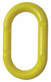 APPROVED VENDOR Chain Link for Plastic Chain Barrier: Yellow, 2 in Overall Lg, 1 13/64 in Overall Wd (MPN 33L679). Key specifications — Material: Polyethylene.