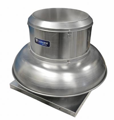 CANARM Downblast Exhauster: Direct Drive, Includes Drive Pack, 21 in Wheel, 4,400 cfm - Clean Air Direct-Drive Fans
