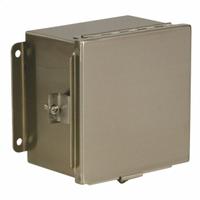 WIEGMANN Enclosure: 304 Stainless Steel, 8 in x 6 in x 4 in, NEMA 12/13/4/4X, Solid Cover, Hinged (MPN BN4080604CHSS). Key specifications — Brand: WIEGMANN; Closure Method: Clamps; Enclosure Material: 304 Stainless Steel; Knockouts: Not Included.