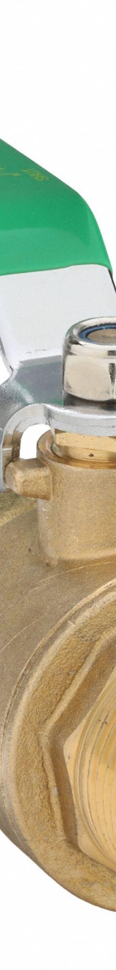 MIDWEST CONTROL Manual Two-Way Ball Valve: 1 in, Brass, Straight, MNPT x FNPT, Full Port Ball Port (MPN G-MBB-100NL). Key specifications — Brand: MIDWEST CONTROL; Handle: Lever.