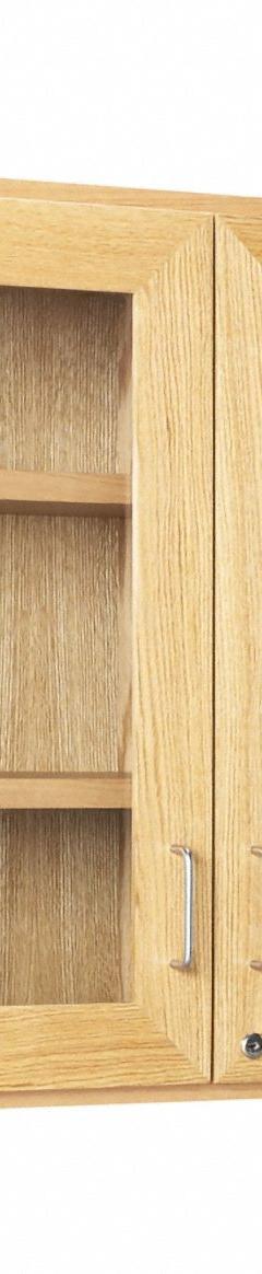 Wall Cabinet: 30 in Overall Ht, 12 in Overall Dp, 30 in Overall Wd, Glass/Oak, 0 Drawers, 3 Shelves (MPN D06-3012). Key specifications — Product Type: Wall Mounted Cabinet; Brand: DIVERSIFIED SPACES; Material: Glass/Oak; Standing Style: Wall Mounted; Cabinet Type: Wall Mounted Cabinets.