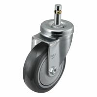PEMCO Stem Casters: Swivel, No Brake, 4 in Wheel Dia., 1 1/4 in Wheel Wd, 5 1/8 in Mounting Ht, Stem (MPN AS40G1TPU). Key specifications — attr1111099: PEMCO; attr1111095: Gray; attr1113760: Silver; attr1176855: Swivel.