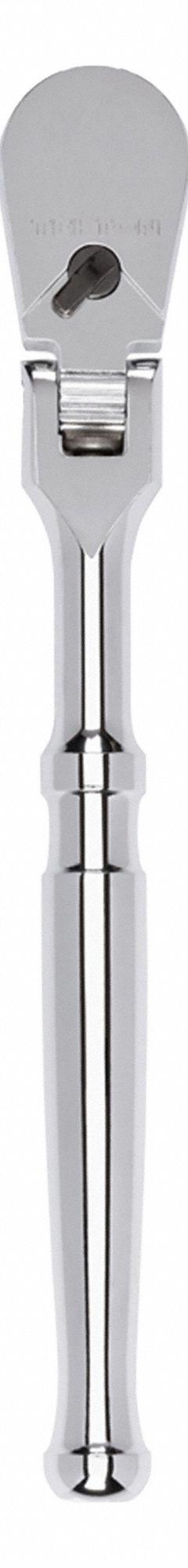 TEKTON Hand Ratchet: Pear, Reversible, 8 in Overall Lg, Polished, 4° Min Arc Swing, Std Lg (MPN SRH21108). Key specifications — attr1205598: Reversible; attr1205605: Quick-Release Not Included; attr1205626: Polished; attr1228094: Standard Length; attr1205607: Pear; attr1205624: TEKTON.