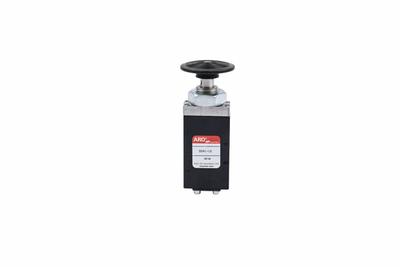 ARO Manual Air Control Valve: 50, Four-Way / Two-Position, Button, Black - ARO 50 Series Manual Air Control Valves
