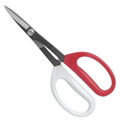 CLAUSS Shears: Ambidextrous, 8 in Overall Lg, Straight, Stainless Steel, Pointed - Plastic-Handle Scissors