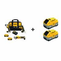 DEWALT Combo Kit: 3 Tools, Cut-Out Tool/Impact Driver/Screw Gun, 20 V DC Volt, Battery Included (MPN DCK303P2/DCB2108-2). Key specifications — attr1176460: Cut-Out Tool.