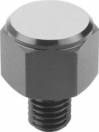 KIPP Positioning Foot w/Flat Face: External Threads, Flat, Steel, M8 Thread Size, 10 mm Thread Lg (MPN K0298.1081). Key specifications — attr648515: KIPP.