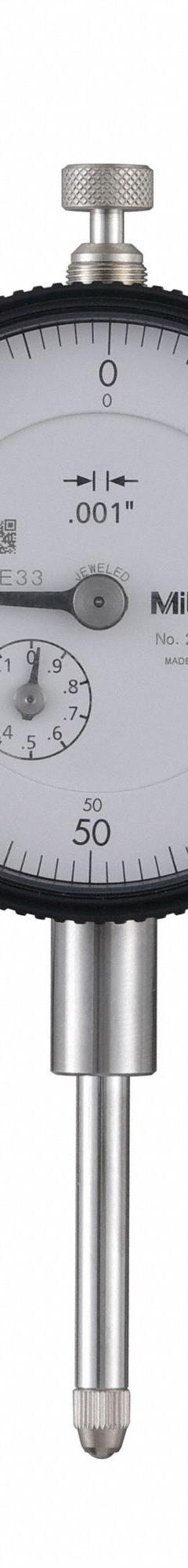 MITUTOYO Dial Indicator: 0 in to 1 in, Inch, Lug Back, 0.002 in Accuracy, 57 mm Dial Size (MPN 2416A-10). Key specifications — attr1184168: 2416A-10; attr1184178: 0-100; attr1184223: MITUTOYO; attr1200883: Dial Indicator; attr1184173: AGD 2; attr1184177: 0.002 in; attr1184208: Certificate of Inspection; attr1184179: Lug Back.