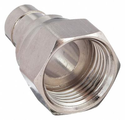 POWER FIRST Coaxial Connector: Male, Connector, Silver, Crimp-On (2 Piece), RG-6 - F-Type Coaxial Connectors