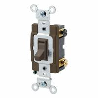 LEVITON Toggle Framed Double-Pole, 20 Amp: Toggle Switch, Double Pole, Maintained, Brown, 20 A (MPN 54522-2). Key specifications — Illuminated: No; Voltage Rating: 120/277V AC.