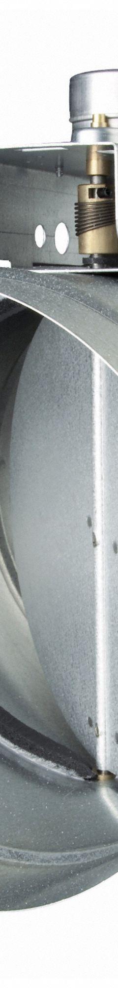 8" Round Motorized Damper: For 8 in Dia, 10 in L, 10 in H, Galvanized Steel, 24V AC (MPN MD8T). Key specifications — Nameplate Voltage: 24V AC; Blade Seal Material: Foam; Brand: BROAN; Switch Action: Normally Closed; Includes: 24 Volt 20VA transformer.