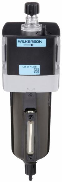 WILKERSON Compressed Air Lubricator: Micro Mist, 3/4 in NPT, 150 cfm, 250 psi Max Op Pressure, Knob (MPN L28-06-KL00B). Key specifications — attr111774: Aluminum; attr111402: L28; attr111761: WILKERSON.