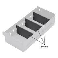 DURHAM MFG Box Divider: 5 3/16 in Overall Wd, 2 1/2 in Overall Ht, Plastic, Gray, 023-95-DURHAM-IND (MPN 010-95). Key specifications — Color: Gray; Brand: DURHAM MFG; Compatible Manufacturer Model Number: 023-95-DURHAM-IND; Product Type: Drawer Bin Divider; Material: Plastic.