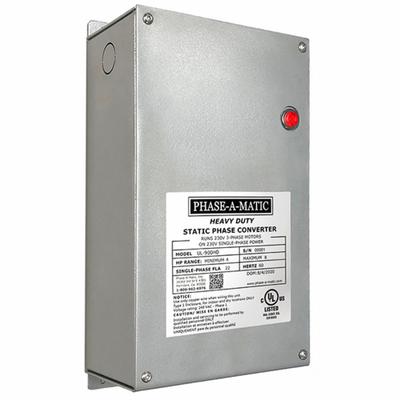 PHASE-A-MATIC Phase Converter: Static, Single, Three, 230V AC - Phase Converters