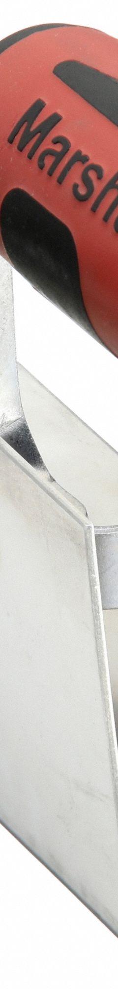 MARSHALLTOWN Corner Trowel: Stainless Steel, 6 in Blade Lg, 2 1/2 in Blade Wd, DuraSoft (MPN 65SSD). Key specifications — attr1018582: Inside Corner; attr1004985: Trowel; attr1004984: MARSHALLTOWN; attr1004993: DuraSoft.
