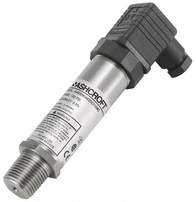 ASHCROFT Pressure Transmitter: -15 psi to 15 psi, 4 to 20mA DC, Hirschmann Form A DIN 43650-A - Intrinsically Safe with DIN 43650 Form A Connector