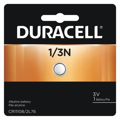 DURACELL Button Cell Battery: 1/3 N Battery Size, Lithium, 190 mAh Capacity, 3V DC - Disposable Coin & Button Batteries