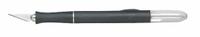 X-ACTO Precision Knife: Triangular, 1 1/2 in Blade Lg, 0.02 in Blade Thick, Curved/Straight, Rubber (MPN X3724). Key specifications — attr307565: Rubber; attr307563: Carbon Steel; attr307566: Yes; attr324883: X-ACTO.