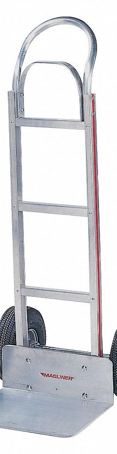 MAGLINER General Purpose Hand Truck: 500 lb, Flow-Back, Silver, Aluminum, Pneumatic, 48 in Handle Ht (MPN HMK112K14). Key specifications — Brand: MAGLINER.