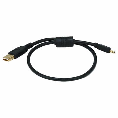 MONOPRICE Standard USB Cable: Type A End 1, Mini B End 2, Black, 1.5 ft Lg - Standard USB & Lightning Cables