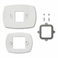 HONEYWELL HOME Cover Plate: FocusPRO TH5110 Series, 4YE42/4YE43, Horizontal / Rectangle, Horizontal (MPN 50001137-001). Key specifications — Brand: HONEYWELL HOME; Compatible Brand and Series: FocusPRO TH5110 Series; Compatible Grainger Part Number: 4YE42; Mounting Direction/Shape: Horizontal; Accessory Type: Cover Plate; Color/Material: White, Plastic; Includes: Cover Plates; Bracket for J-Boxes.