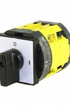 GIOVENZANA Cam Switch: 2 Poles, Maintained, 600V AC (MPN A-101832G). Key specifications — Action: Maintained; Voltage Rating: 600V AC; Brand: GIOVENZANA.