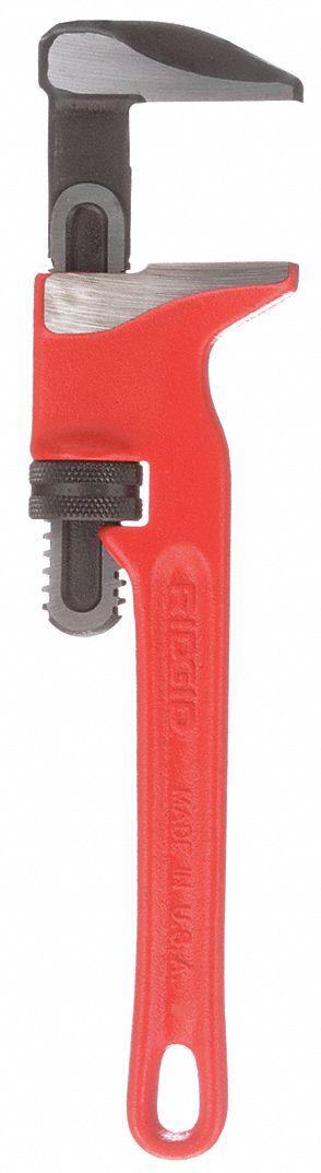 RIDGID Spud Wrench: Cast Iron, 2 5/8 in Jaw Capacity, Smooth, 12 in Overall Lg - Monkey Wrenches