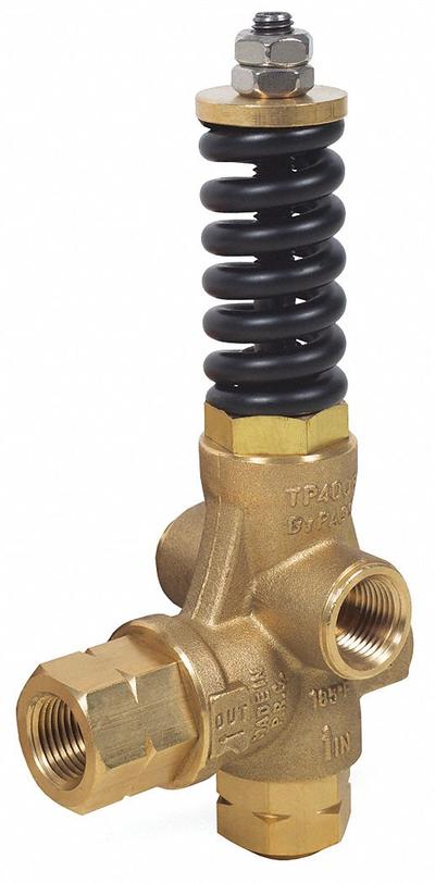 MI-T-M Unloader Valve: Threaded, Brass, 4,000 psi Max. Op Pressure - Unloader Valves