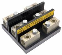 BUSSMANN Fuse Block: Open Block Design, 3 Pole, 300 V AC, Box Lug, Non-Indicating (MPN T30200-3C). Key specifications — Brand: BUSSMANN.
