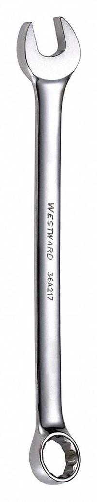 WESTWARD Combination Wrench: Alloy Steel, Chrome, 15/16 in Head Size, 12 3/8 in Overall Lg, Offset (MPN 36A217). Key specifications — attr309539: 15/16 in; attr309567: No; attr324930: WESTWARD.