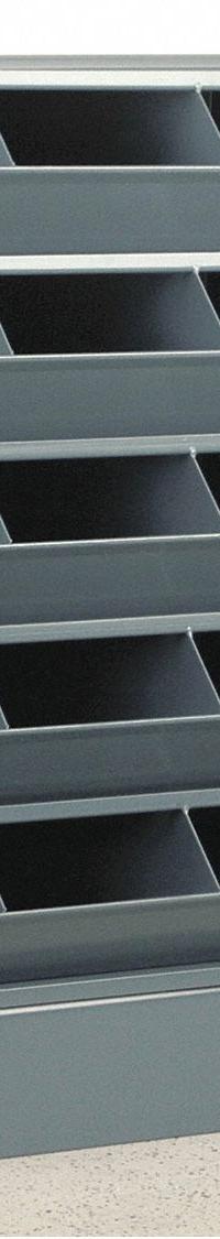 STACKBIN Sectional Stacking Bin Unit: 37 in x 15 in x 43 1/2 in, Std, 20 Compartments, Gray (MPN 3-320SSB). Key specifications — Color: Gray; Brand: STACKBIN.