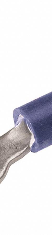 BURNDY Vinyl Ring Terminal For 16 - 14 AWG: Blue, Vinyl Insulation, 3/8 in Stud Size, 600 V (MPN TP1438). Key specifications — attr1308027: BURNDY; attr1356587: Funnel Entry.