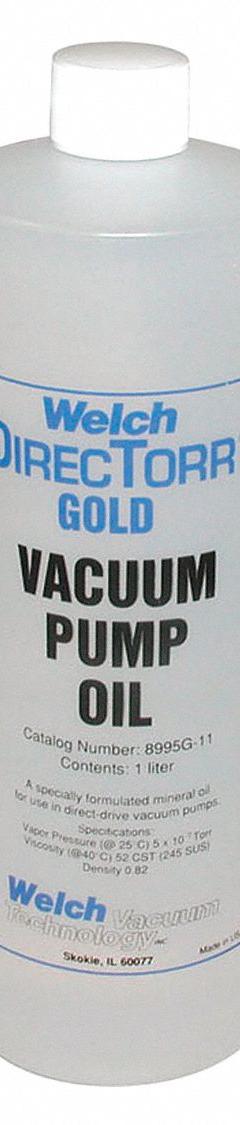 GOLD Vacuum Pump Oil: 1 L, Bottle (MPN 8995G-11). Key specifications — attr71764: No; attr59266: Bottle.