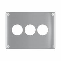 LEGRAND Wall Plate: Single Circular Opening, 3 Gang, Silver, Jumbo Size (MPN WSP63N912PS). Key specifications — Brand: LEGRAND; Material: Stainless Steel; Includes: Allen Head Screws.