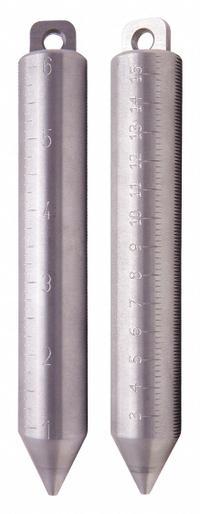 US TAPE Plumb Bob: Round, Stainless Steel, Steel, 6 in Overall Ht, 20.5 oz Wt, mm, Bottom to Top (MPN 58890). Key specifications — attr944092: Steel; attr944093: Stainless Steel; attr944094: mm; attr944096: Round; attr940496: Pointed End Tip; attr940498: US TAPE; attr940490: Metric/SAE; attr940487: Innage.