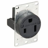HUBBELL Receptacle: Single, 5-50, Black, 125V AC, 50 A, 2 Pole / 3 Wire (MPN HBL9360)