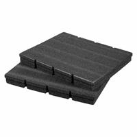 MILWAUKEE PACKOUT Foam Insert: 16 5/16 in W x 3 5/8 in H x 12 1/2 in L, Foam, Black, 0 Compartments (MPN 48-22-8453). Key specifications — attr1120252: Customizable; attr1120253: MILWAUKEE; attr1120269: 810VE6; attr1120286: 48-22-8447; attr1120340: Foam; attr1120341: Black; attr1120220: (2) Foam Inserts.