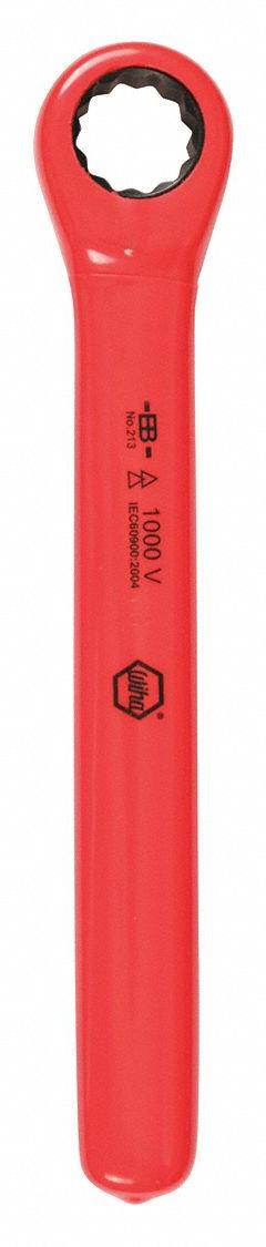 WIHA Box End Wrench: Alloy Steel, Chrome, 5/8 in Head Size, 7 in Overall Lg, Std, Reversing (MPN 21333). Key specifications — attr309490: Chrome; attr309484: Yes; attr309492: Yes; attr309489: Alloy Steel; attr324928: WIHA.