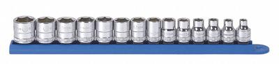 GEARWRENCH Socket Set: 3/8 in Drive, 14 Piece, 6-Point, Metric - Metric Socket Sets with Drive Tools