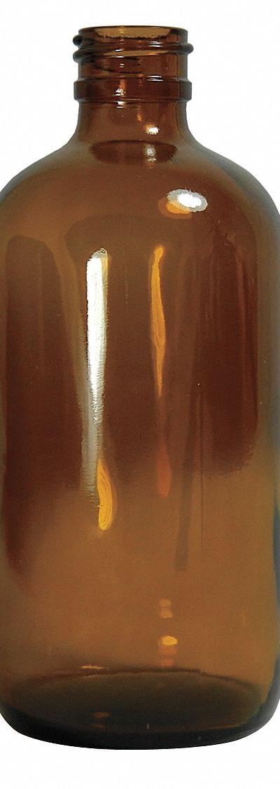 QORPAK Sampling Bottle: 60 mL - Amber Narrow Mouth Round Glass Lab Bottles