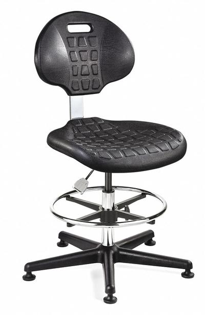 BEVCO Cleanroom Task Chair: Polyurethane, Armless, Ht Range 21 in to 31 in, 18 1/2 in Seat Wd - Polyurethane ESD & Cleanroom Chairs