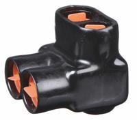 BLACKBURN Multitap Connector: 2 Port, Single-Sided Entry, 10 AWG – 350 kcmil Wire Size, Black (MPN AMT350). Key specifications — Body Material: Aluminum; Brand: BLACKBURN.