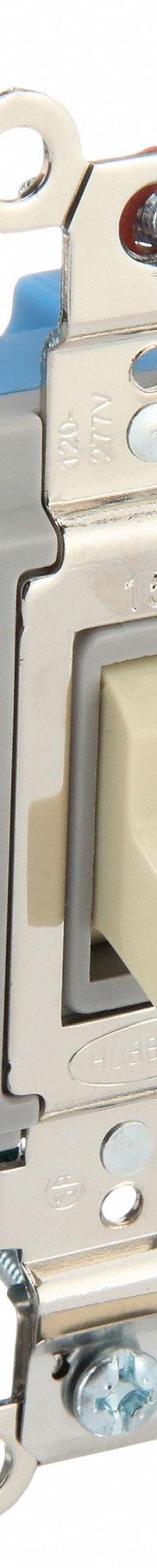 BRYANT Wall Switch: Toggle Switch, Single Pole, Maintained, Ivory, 120/277V AC, 15 A (MPN 4801GLI). Key specifications — Illuminated: Yes; Voltage Rating: 120/277V AC.
