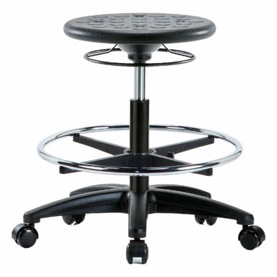 APPROVED VENDOR Stool: Polyurethane, Ht Range 17 3/4 in to 25 1/2 in, 13 in Seat Wd, 13 in Seat Dp - Polyurethane Lab Stools