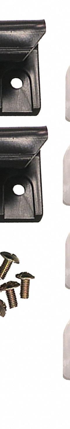 ARROW Door Kit: 1 1/2 in x 3 3/4 in x 1 1/4 in, Not Adj, Black, Shed Door Maint, Plastic (MPN DK100-A). Key specifications — Compatible Brand and Series: ARROW; Brand: ARROW; Product Type: Door Tune Up Kit; Material: Plastic; Includes: (4) Lower Door Guides.